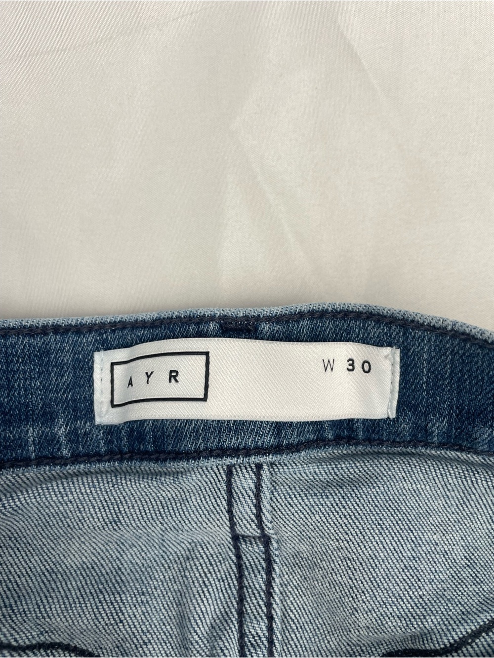 AYR The Pop Jeans Women’s Size 30 Cropped Straight Leg Fray Hem Denim - Picture 5 of 13